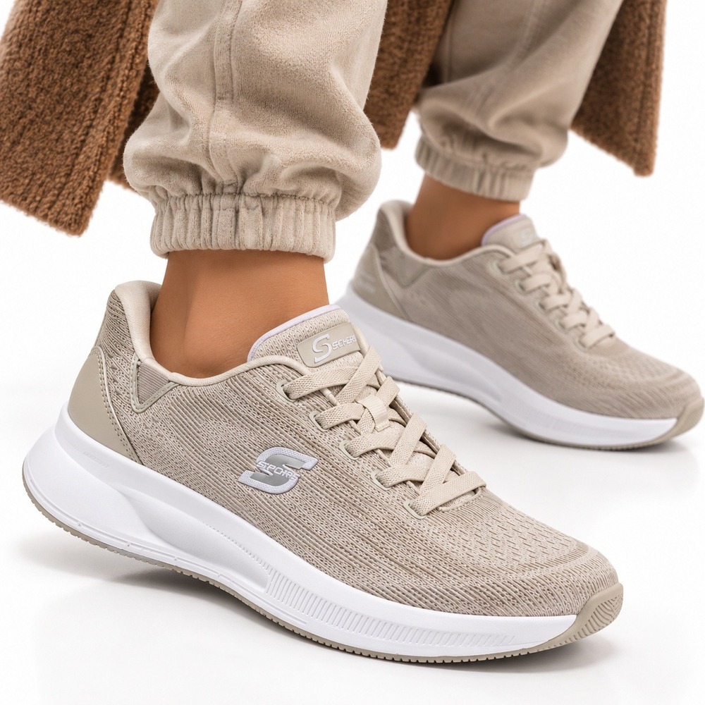 S Sport by Skechers Tairyn Step-In Sneakers Taupe Mesh Slip-On Womens 8.5 NEW